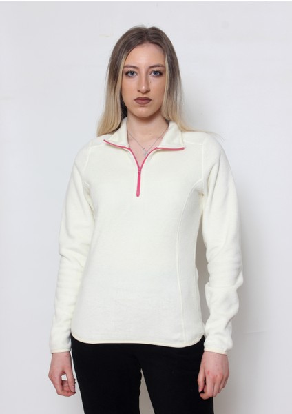 Kadın Polar Yarım Fermuar Sweatshirt