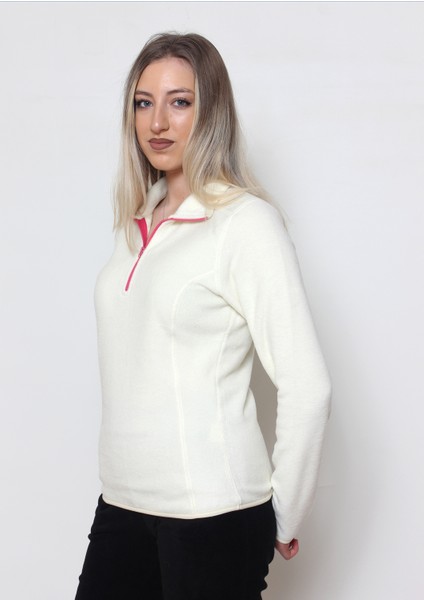 Kadın Polar Yarım Fermuar Sweatshirt