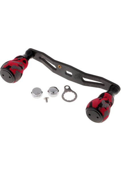 Baitcasting Makaraları Için Eva Topuzlu Karbon Fiber Balıkçılık Makarası Kolu, Kırmızı (Yurt Dışından)