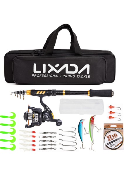 Lixada Olta Makara Combo Karbon Fiber Teleskopik Olta