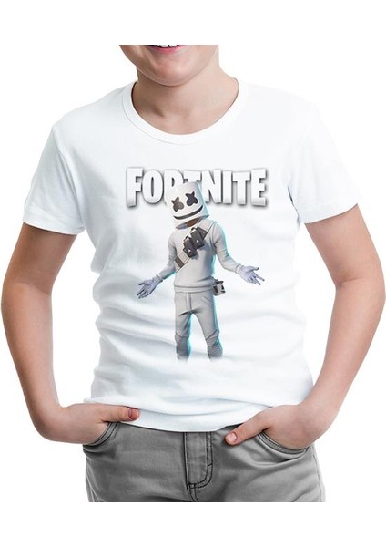 Fortnite - Marshmello Iı Beyaz Çocuk Tshirt