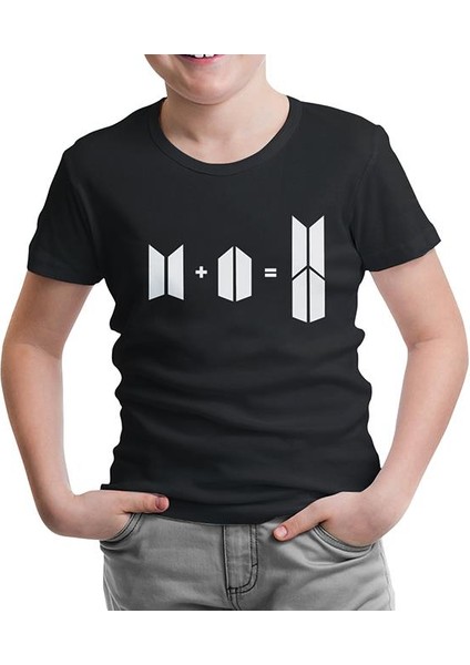 Bts - bts + Army Siyah Çocuk Tshirt