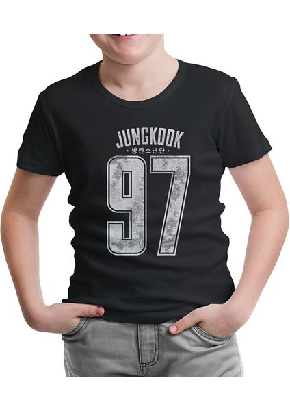 Bts - jungkook 97 Siyah Çocuk Tshirt
