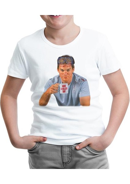 Dexter - Killer Day Beyaz Çocuk Tshirt