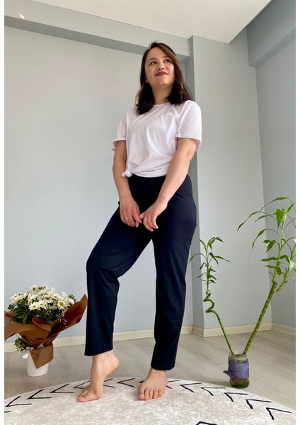 Uni Siyah Düz Renk Penye Pijama