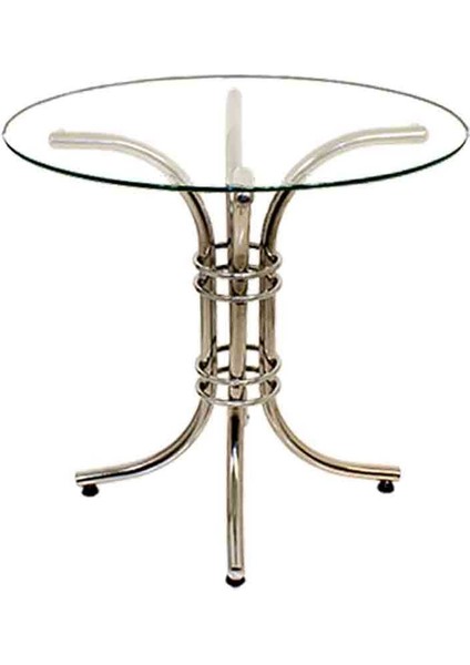 Buket Cam Yuvarlak Mutfak Masası