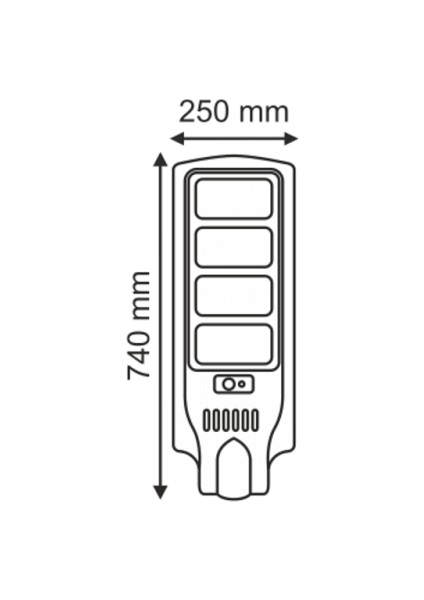 Opto 120W Fotoselli Sensörlü Beyaz Solar Sokak Aydınlatma Hs 3803