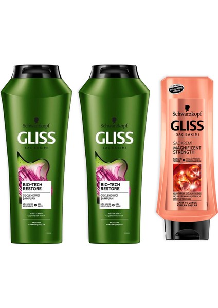Bio-Tech Şampuan 500ML X2 + Gliss Magnificent Saç Kremi 400ML
