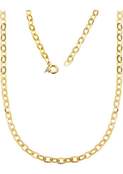 Halkalı Altın Boyun Zinciri - 55 Cm.