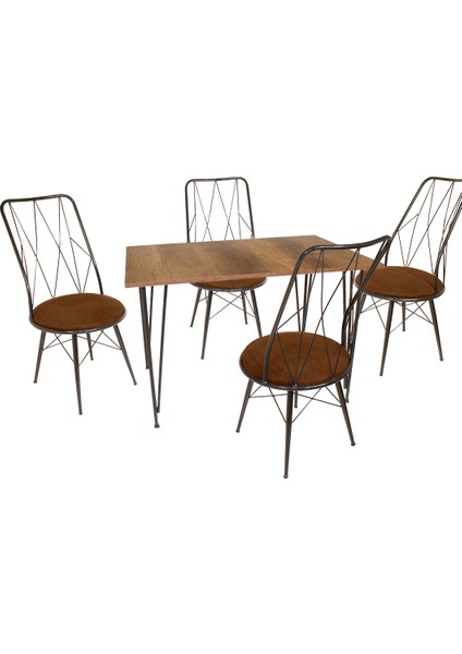 Premium-Royal Mıutfak Masa Takımı - Kahve