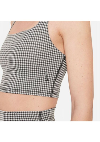 Gingham Crop Tank Kadın Atlet modelleri