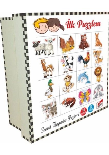 Baby Puzzle, Ilk Puzzlem, Sevimli Hayvanlar Seti - 2 MAKET144