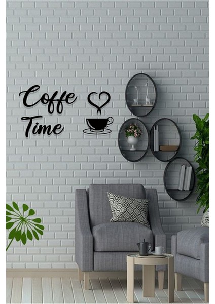 3mm Ahşap Mdf Coffee Time Yazısı