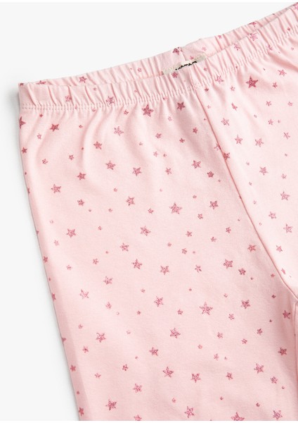 Kız Çocuk Yıldız Baskılı Midi Tayt Pamuklu modelleri