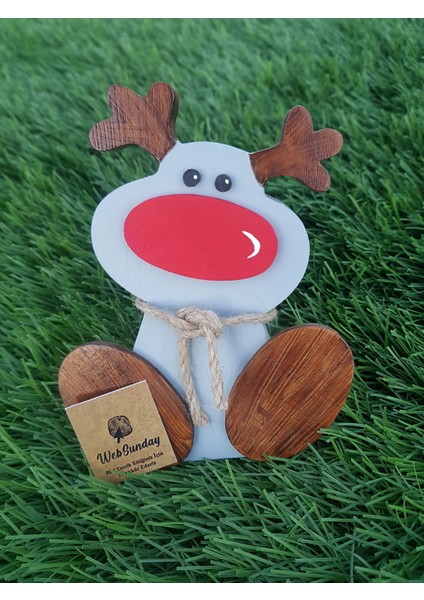 Dekoratif Ahşap Ren Geyiği - Yılbaşı Süsü fırsatları