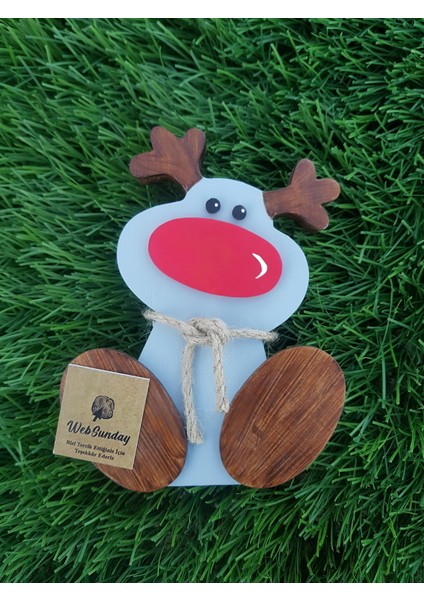 Dekoratif Ahşap Ren Geyiği - Yılbaşı Süsü indirimleri