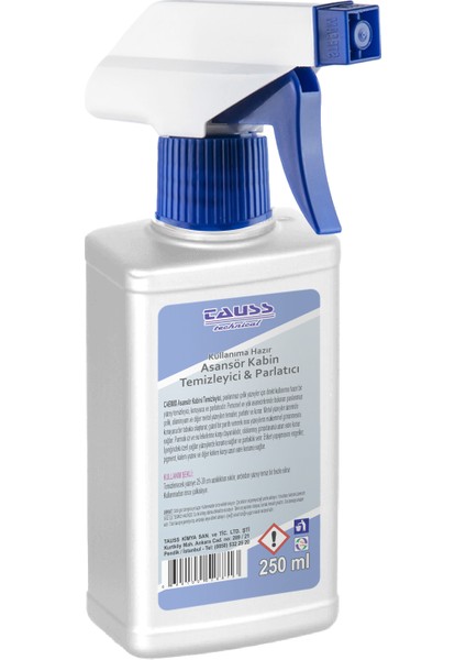 CABMIX / SPRAY (Kullanıma Hazır Asansör Kabin Temizleyici & Parlatıcı) 250 ml
