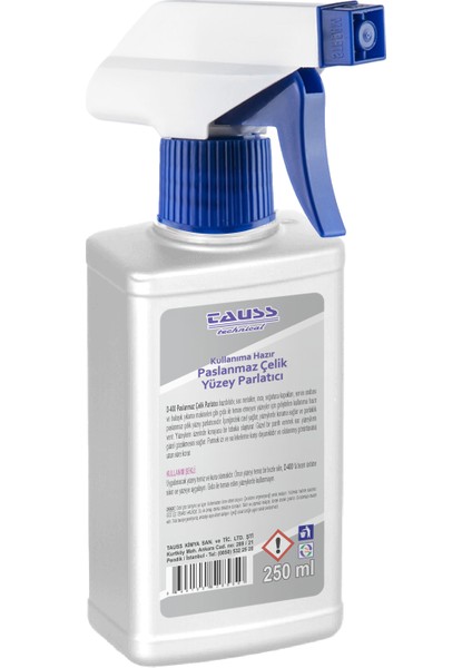 D-400 / SPRAY (Kullanıma Hazır Paslanmaz Çelik Yüzey Parlatıcı) 250 ml fiyatları