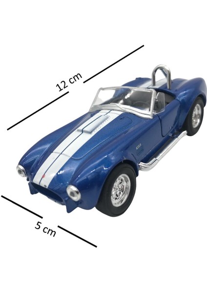 1:38 Metal Çek Bırak Araba 1965 Shelby Cobra 427 S/c 43761D