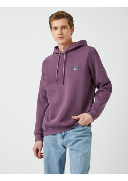 Kurt Işlemeli Kapşonlu Sweatshirt fiyatları