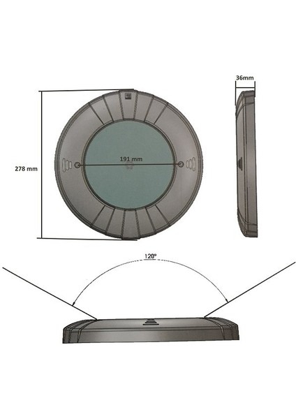 Sıva Üstü Led Havuz Lambası Slim Fit Mavi Işık