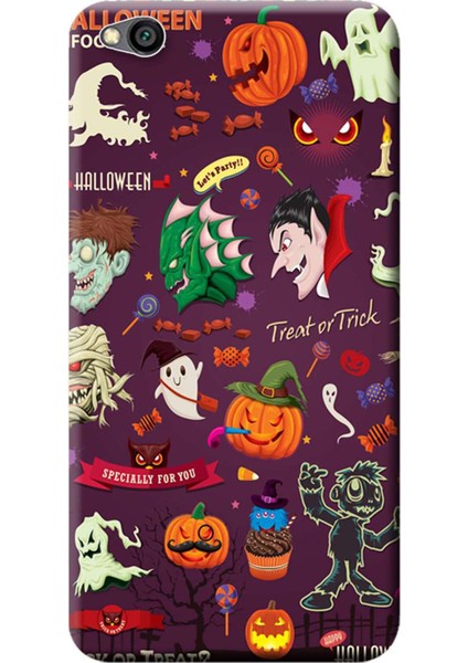 Xiaomi Redmi Go Kılıf Desen Baskılı Silikon Kapak Halloween STK:283