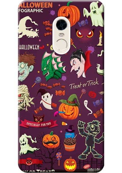 Xiaomi Redmi Note 4x Kılıf Desen Baskılı Silikon Kapak Halloween STK:283