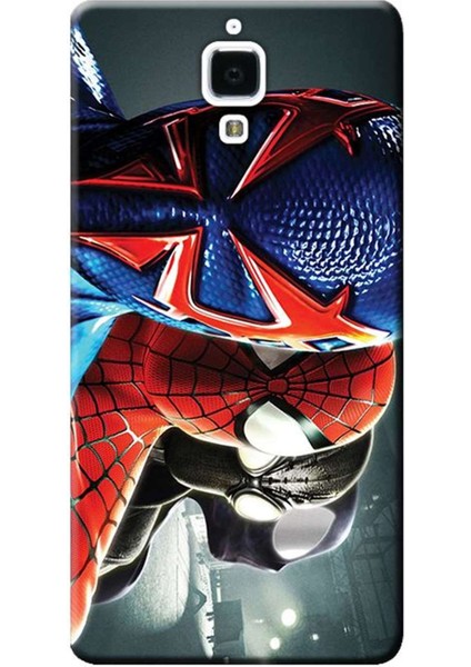 Xiaomi Mi4 / Mi 4 Kılıf Desen Baskılı Silikon Kapak Spiderman STK:253