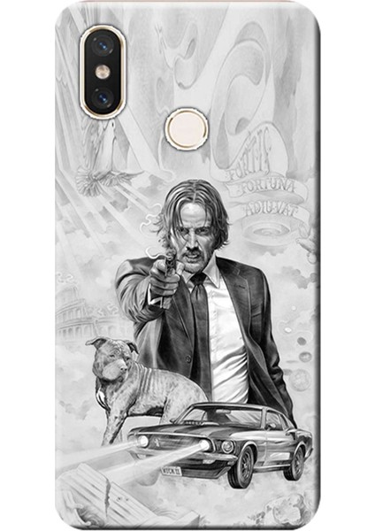 Xiaomi Mi 8 Se Kılıf Desen Baskılı Silikon Kapak John Wick STK:612