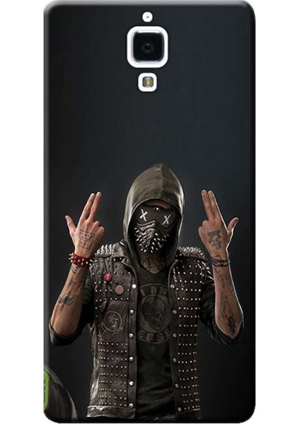 Xiaomi Mi4 / Mi 4 Kılıf Desen Baskılı Silikon Kapak Watch Dogs STK:260