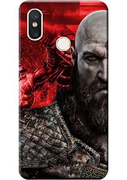 Xiaomi Mi 8 Se Kılıf Desen Baskılı Silikon Kapak Kratos God STK:251