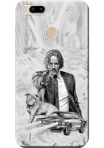 Xiaomi Mi 5x / Mi A1 Kılıf Desen Baskılı Silikon Kapak John Wick STK:612