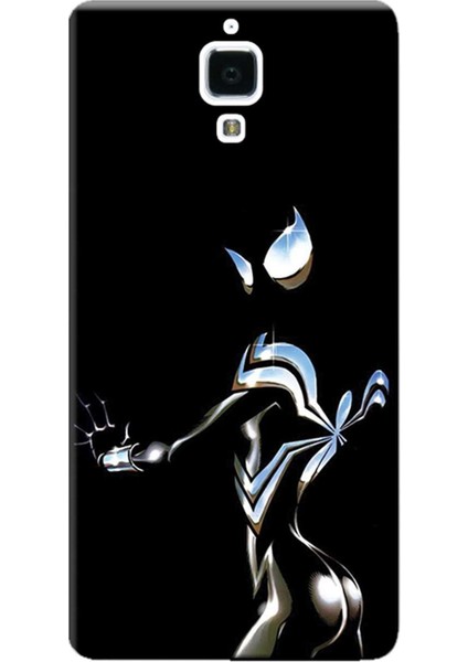 Xiaomi Mi4 / Mi 4 Kılıf Desen Baskılı Silikon Kapak Black Spider Girl STK:607