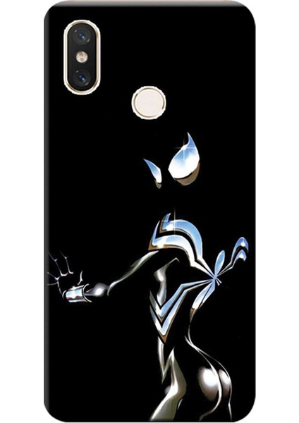 Xiaomi Mi 8 Se Kılıf Desen Baskılı Silikon Kapak Black Spider Girl STK:607