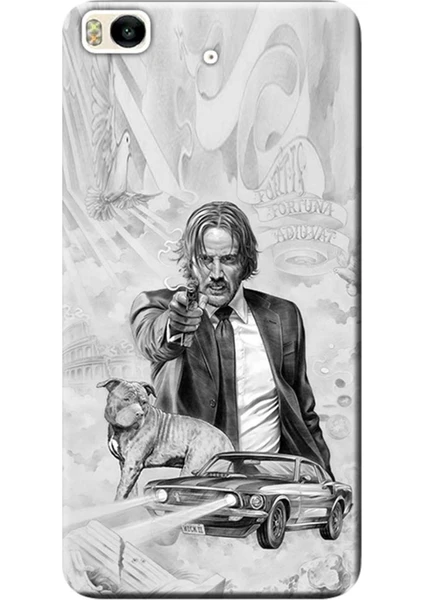 Xiaomi Mi 5s Kılıf Desen Baskılı Silikon Kapak John Wick STK:612