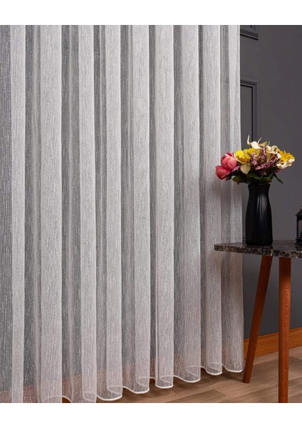 Yeni Sezon Keten Doku Stria Desen 1x3 Pileli Tül Perde modelleri