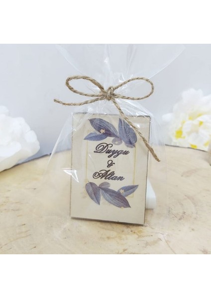30 Adet Ahşap Ekonomik Magnet Nikah Şekeri