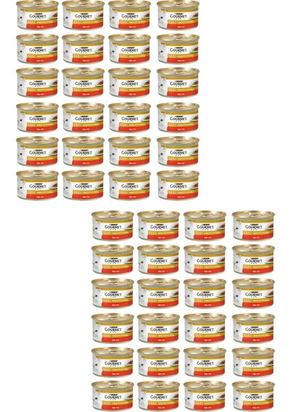 Gourmet Gold Kıyılmış Sığır Etli Premium Kedi Konservesi Ekonomik Paket / 85GR x 48 Adet