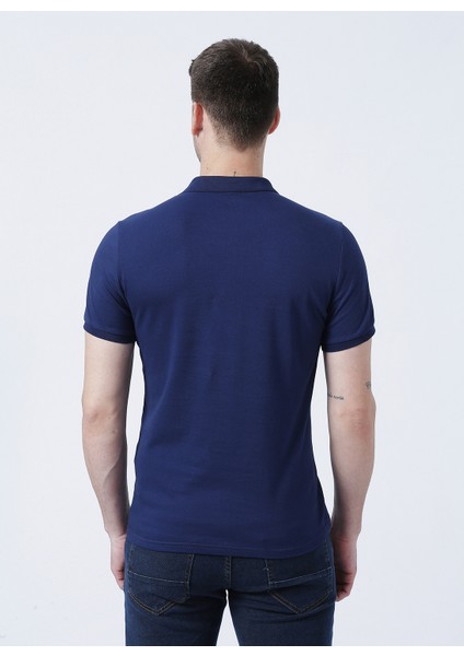 Polo Yaka Düz Lacivert Erkek T-Shirt LEGOLAS Y modelleri