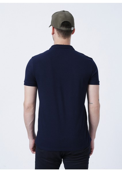 Polo Yaka Düz Lacivert Erkek T-Shirt BORAMIR-Y modelleri