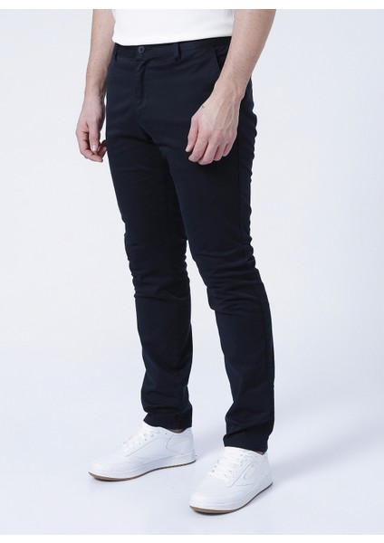 Normal Bel Regular Fit Düz Lacivert Erkek Chino Pantolon - Cm-P-51