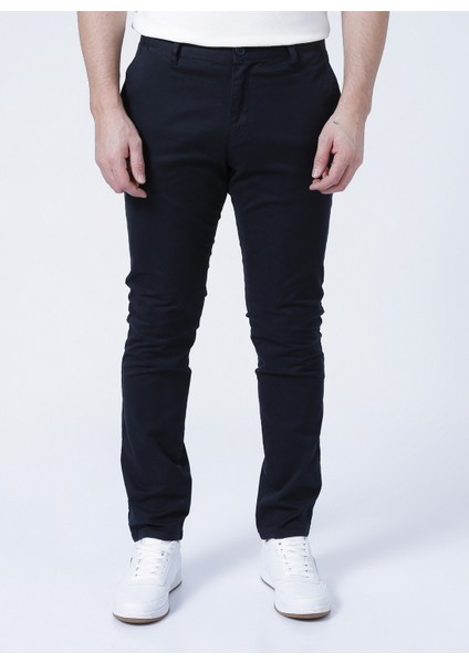 Normal Bel Regular Fit Düz Lacivert Erkek Chino Pantolon - Cm-P-51