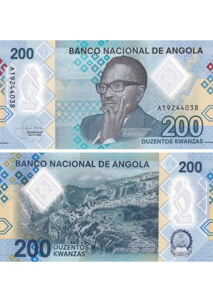 Angola, 200 Kwanza (2020) Çil Polimer Para