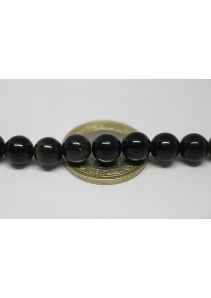 Golden & Siyah Obsidyen Taşı Dizi 8mm fiyatları
