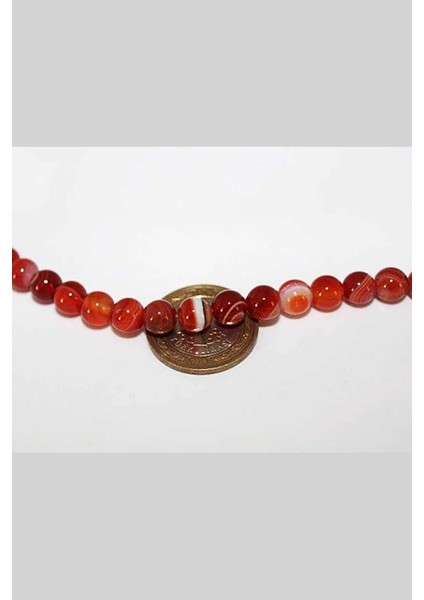 Akik Taşı 8mm/10 Adet (14235-1)