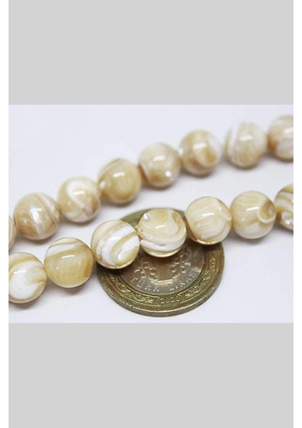Sedef Taşı Dizi 10MM (Karamel)
