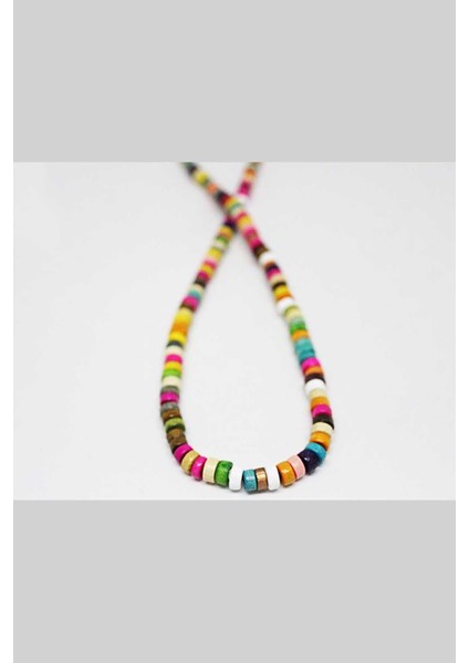 Ahşap Dizi Rondela Karışık Renkler