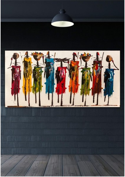 80 x 40 Totemler Duvar Kanvas Tablo