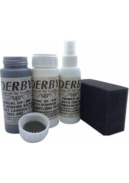 Deri Döşeme Boyası 3 Lü Set Standart Renkler