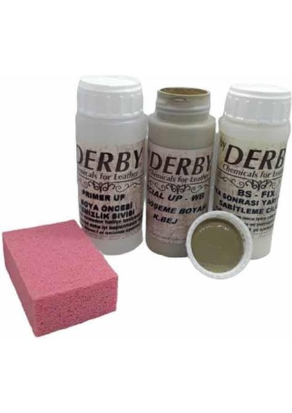 Deri Döşeme Boyası 3 Lü Set Standart Renkler